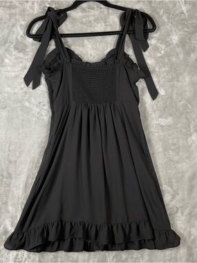 Forever 21 Y2K Black Babydoll Mini Dress / Top – Size Small 🖤✨